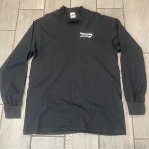 VTG NOS Single Stitch XL Mock Neck L/Sleeve Ford Motorcraft Racing Black T Shirt